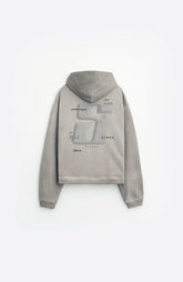 STAMPD Cement Transit Relaxed Cropped Hoodie at Gravity NYC